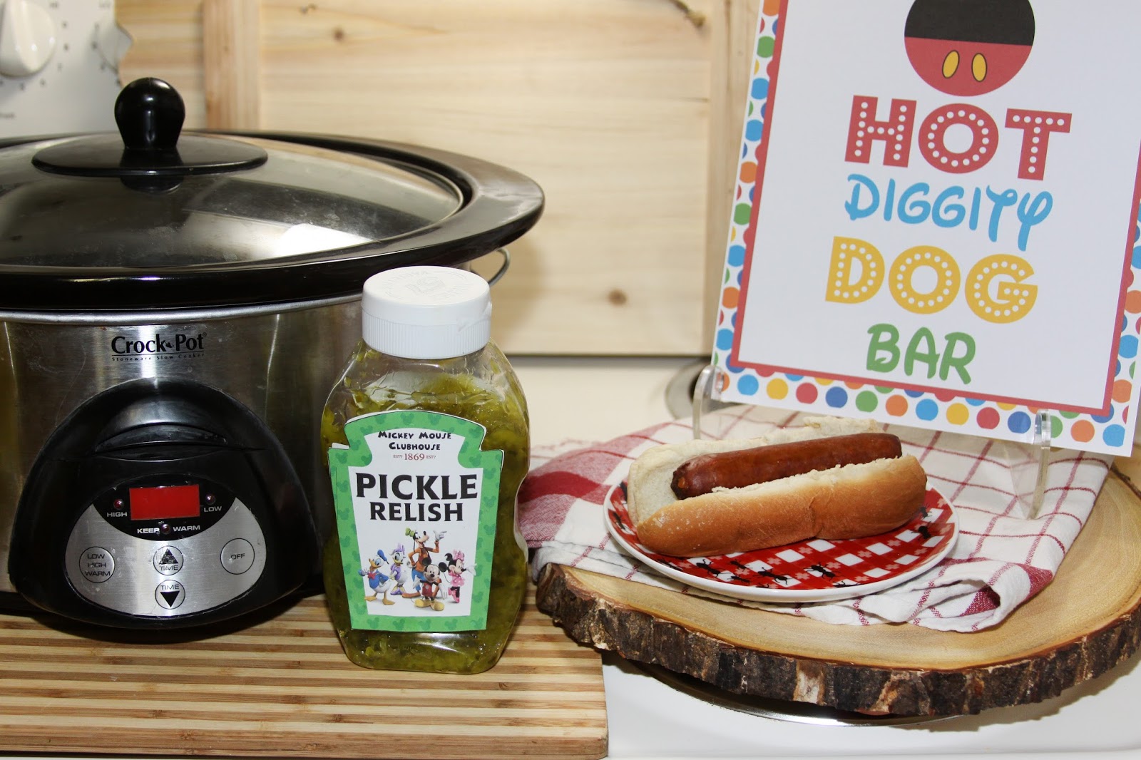 For the Love of Food CrockPot Hot Dogs for a Crowd and Mickey Hot