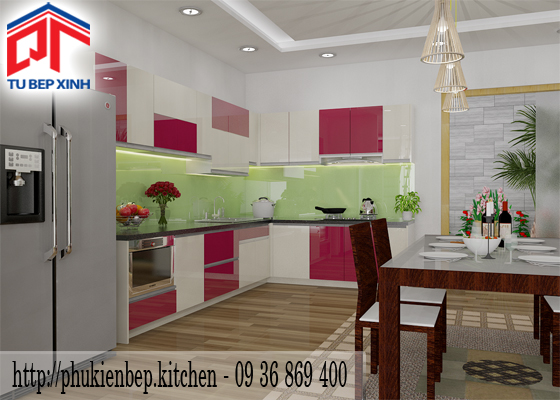 nội thất hiện đại tủ bếp chữ L