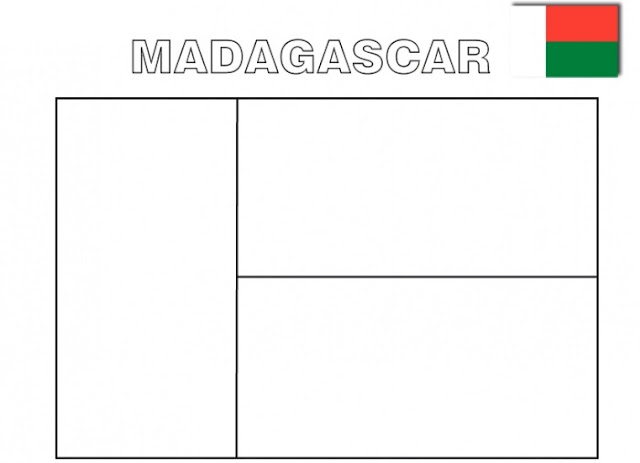 Geography Blog: Madagascar Flag Coloring Page