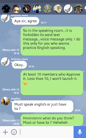 group belajar bahasa inggris online di line