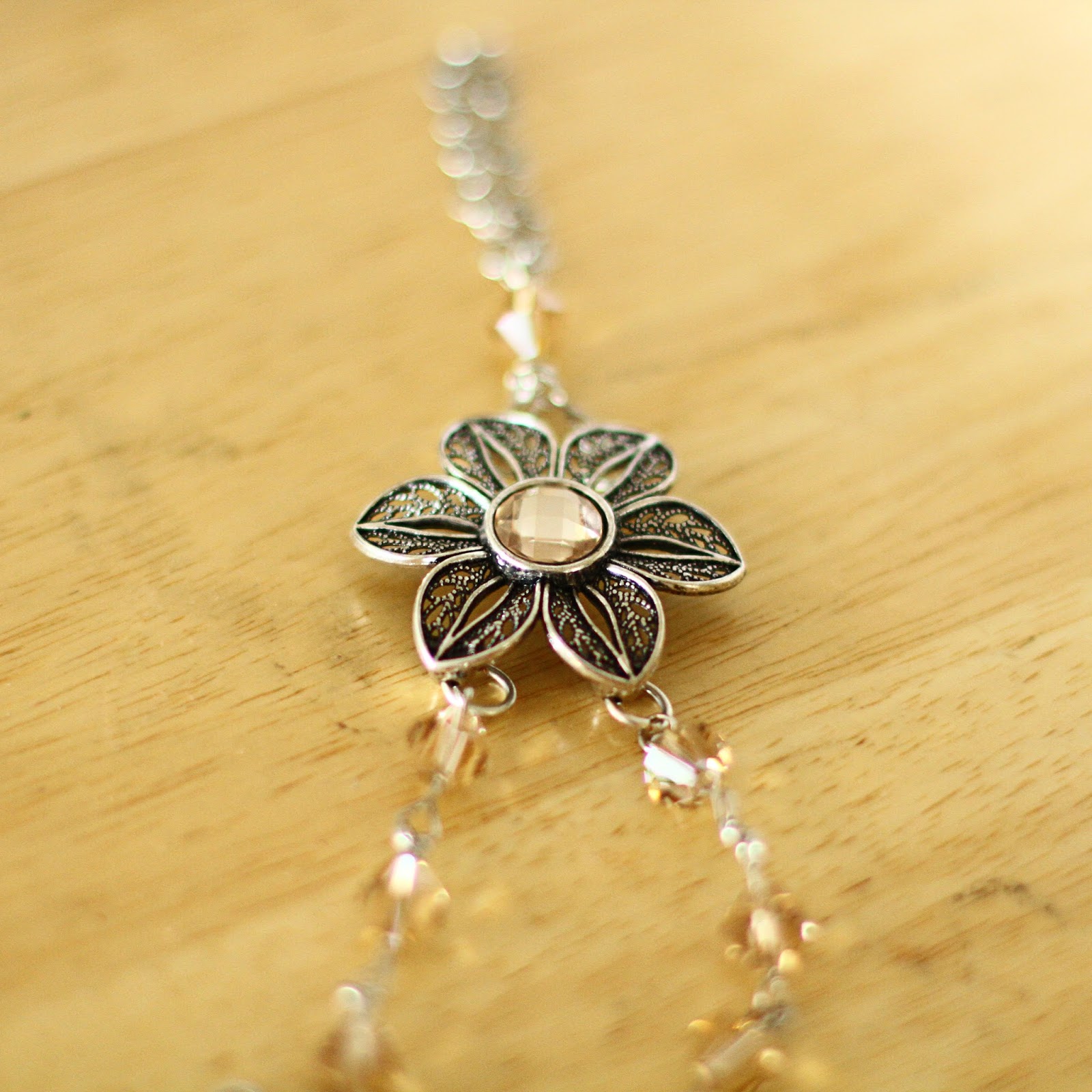 Amethyst & Turquoise Flower Bracelets Tiny Moon