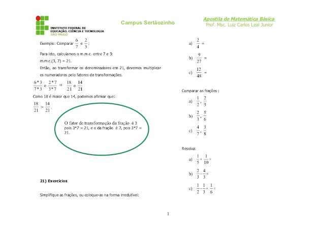 APOSTILA MATEMÁTICA BÁSICA