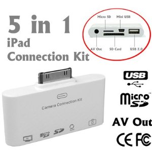 5 in 1 Camera Connection Kit For Apple iPad, iPad 2