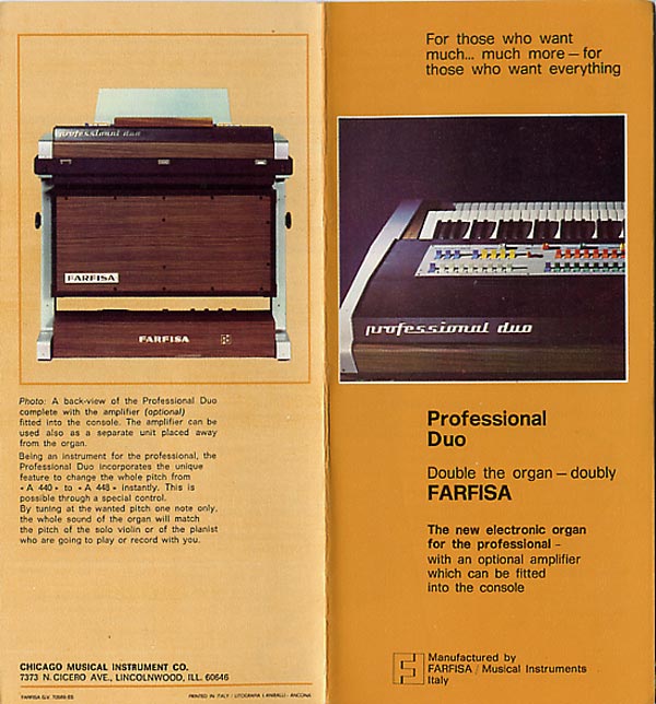 MATRIXSYNTH: '72 FARFISA COMPACT DUO PROFESSIONAL 252 COMBO ORGAN