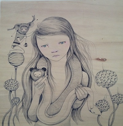 "Izanami el origen" - Ivana Flores | creative emotional illustration art drawings, cool stuff, pictures, deep feelings, sad | imagenes tristes bonitas, emociones sentimientos, depresion