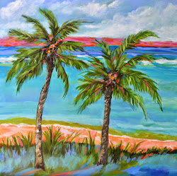 palm tree beach trees painting paintings karen