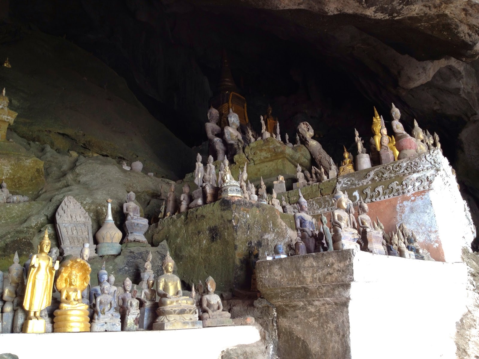 Luang Prabang - The first cave housed hundreds of small buddhas