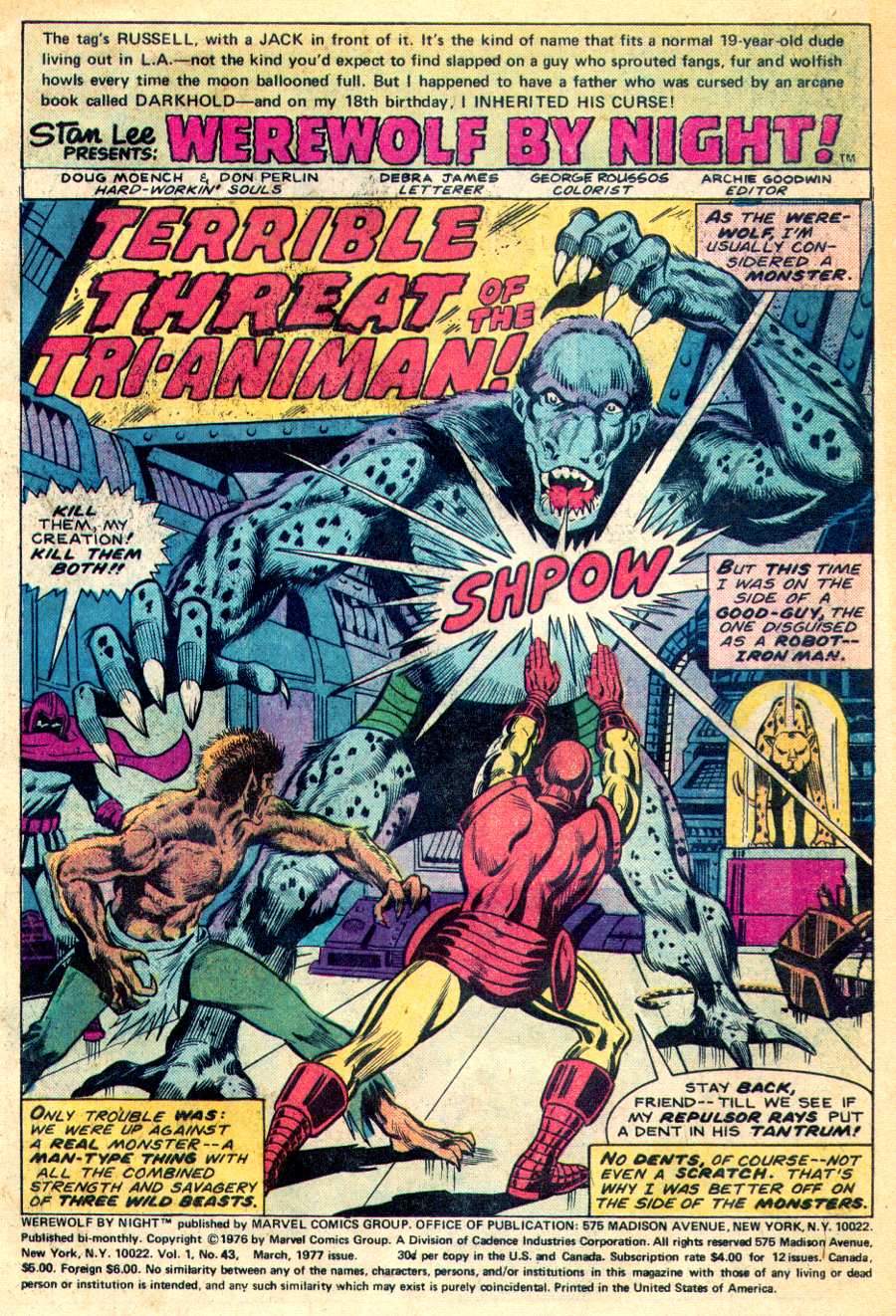 Read online Werewolf by Night (1972) comic -  Issue #43 - 2