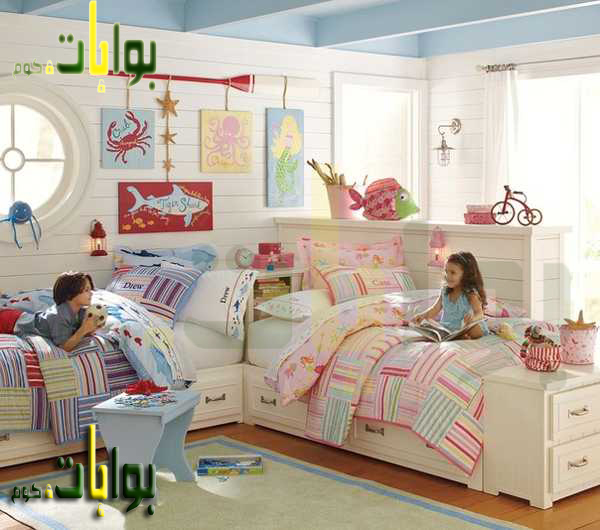 احدث صور غرف اطفال بنات وولاد بسريرين
