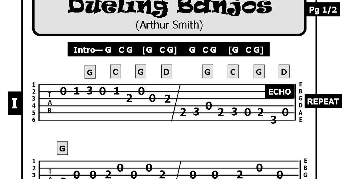 Guitar TAB Songs Dueling Banjos & Guitar Boogie by Arthur Smith