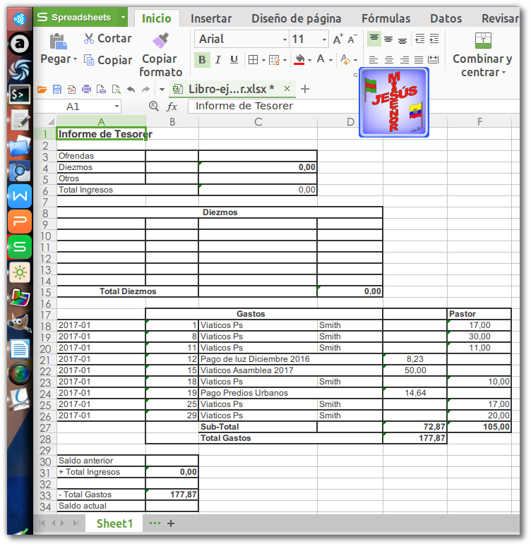 PDF con tabla en Excel a .xlsx Proyecto Facilitar el Software Libre en el Ecuador