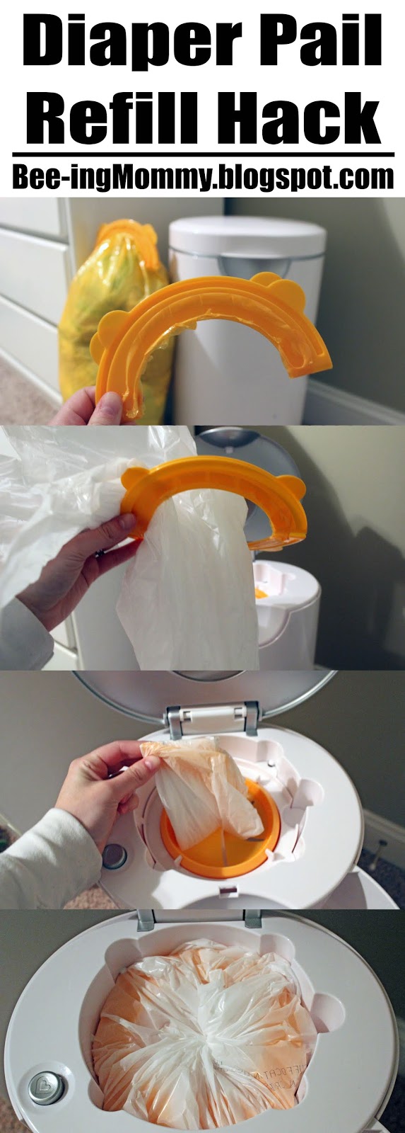 Mom Hack How to save money with this Diaper Pail Refill Hack