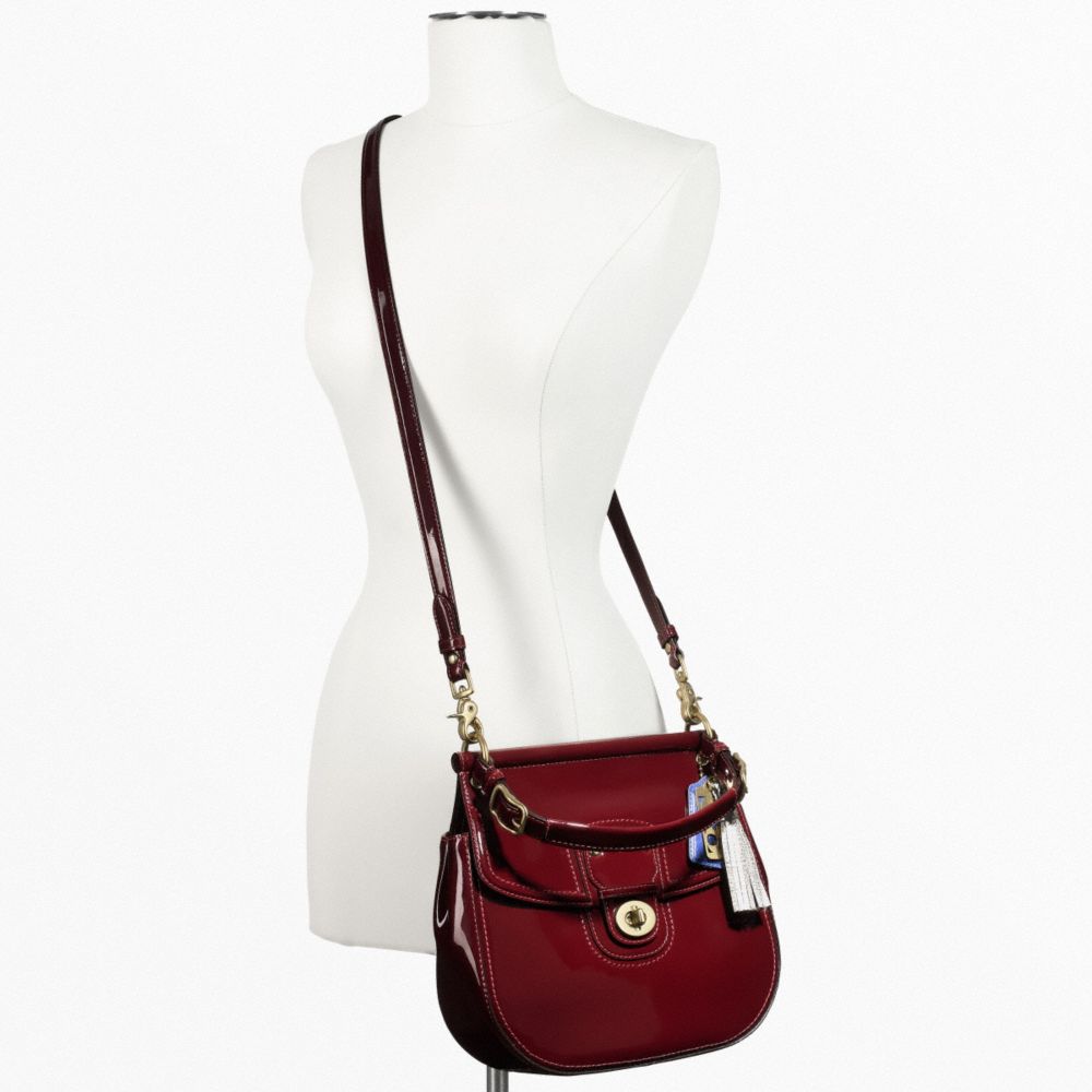 Coach Patent Willis Bag 2702 Coach Patent Willis Bag 21244 Handbagcrossbody Purse Leather Crimson