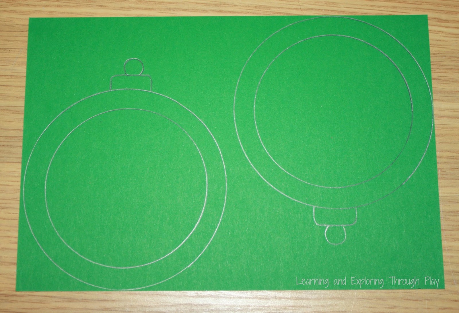 Learning and Exploring Through Play Christmas Bauble Suncatchers