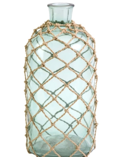 rope net bottle vases nautical decor idea