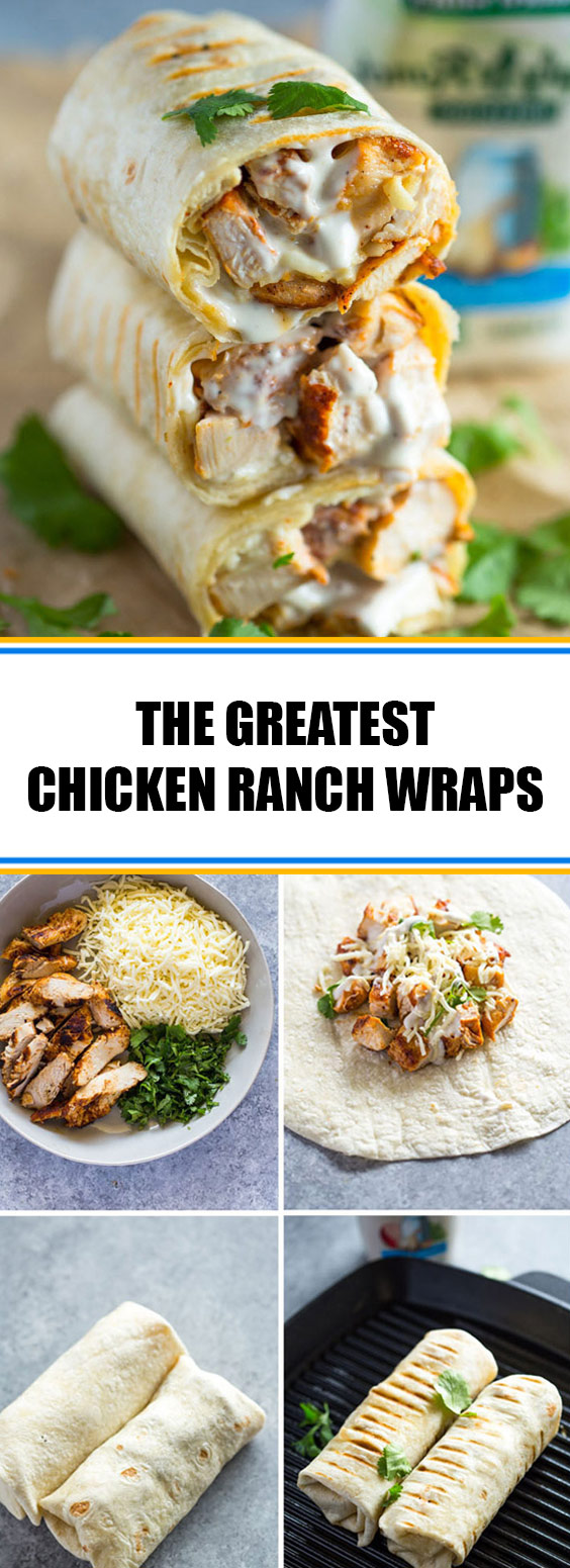 Chicken Ranch Wraps Ricette Cibo Burrito Di Pollo - Rezfoods - Resep ...