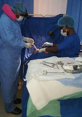 j Nigerian doctor shares photos from a breast lump removal on Instagram