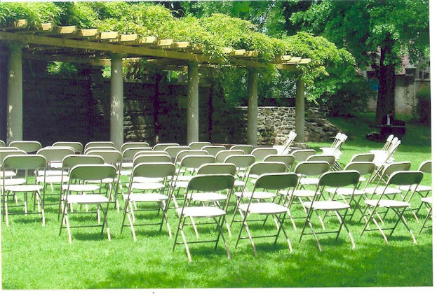 Curtis Arboretum - Rose Garden K'Mich Weddings - wedding planning - ceremony setup at Curtis Arboretum