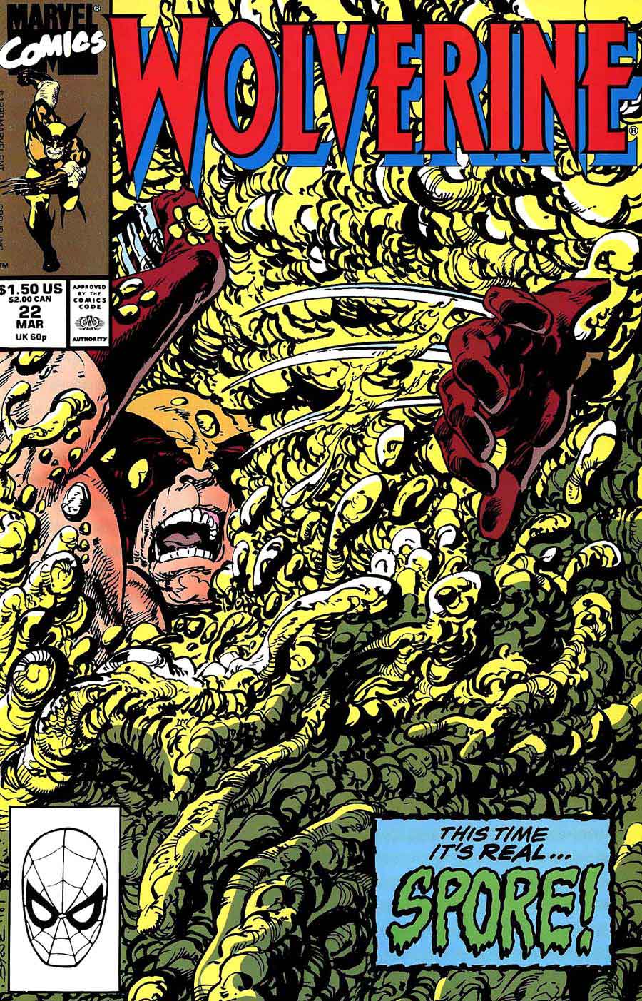 Wolverine v2 #22 marvel 1990s comic book cover art by John Byrne