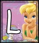 Bello Abecedario de Campanilla. Tinker Bell Letters.