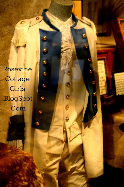 Photo of one of the Spanish soldier uniforms from the San Juan Capistrano Mission Museum