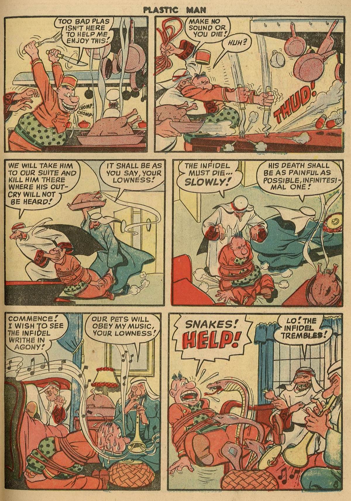 Read online Plastic Man (1943) comic -  Issue #16 - 44