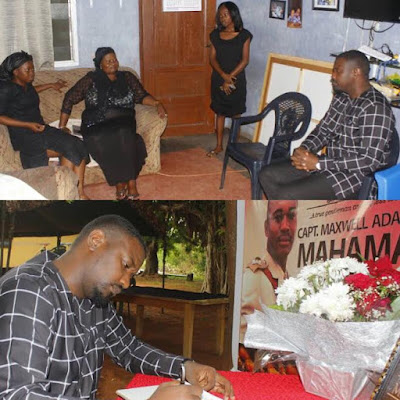 Actor, John Dumelo pays condolence visit to family of slain Ghanaian soldier Major Mahama