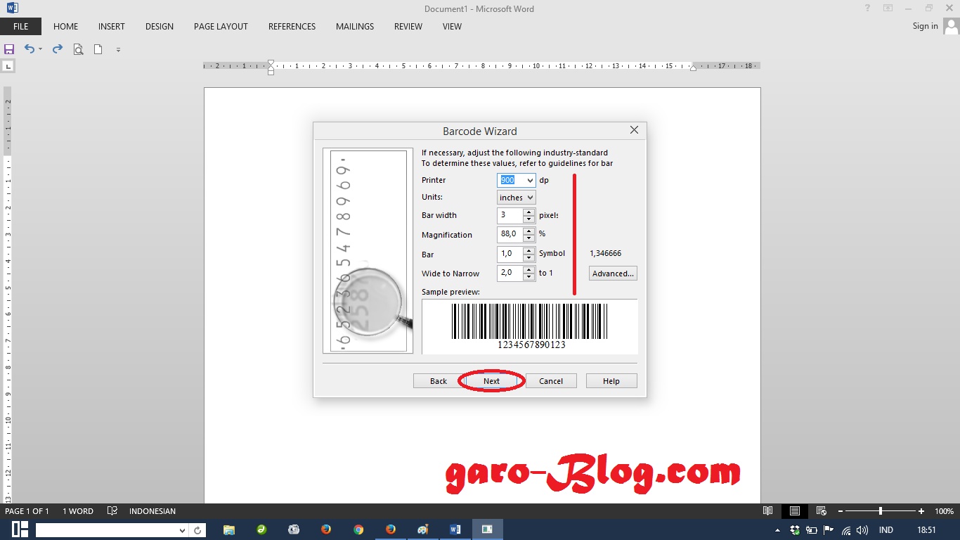 Cara Membuat Barcode di Ms. Word 2013 garoBlog ID Files Cara Membuat Barcode di Ms. Word 2013 garoBlog ID Files