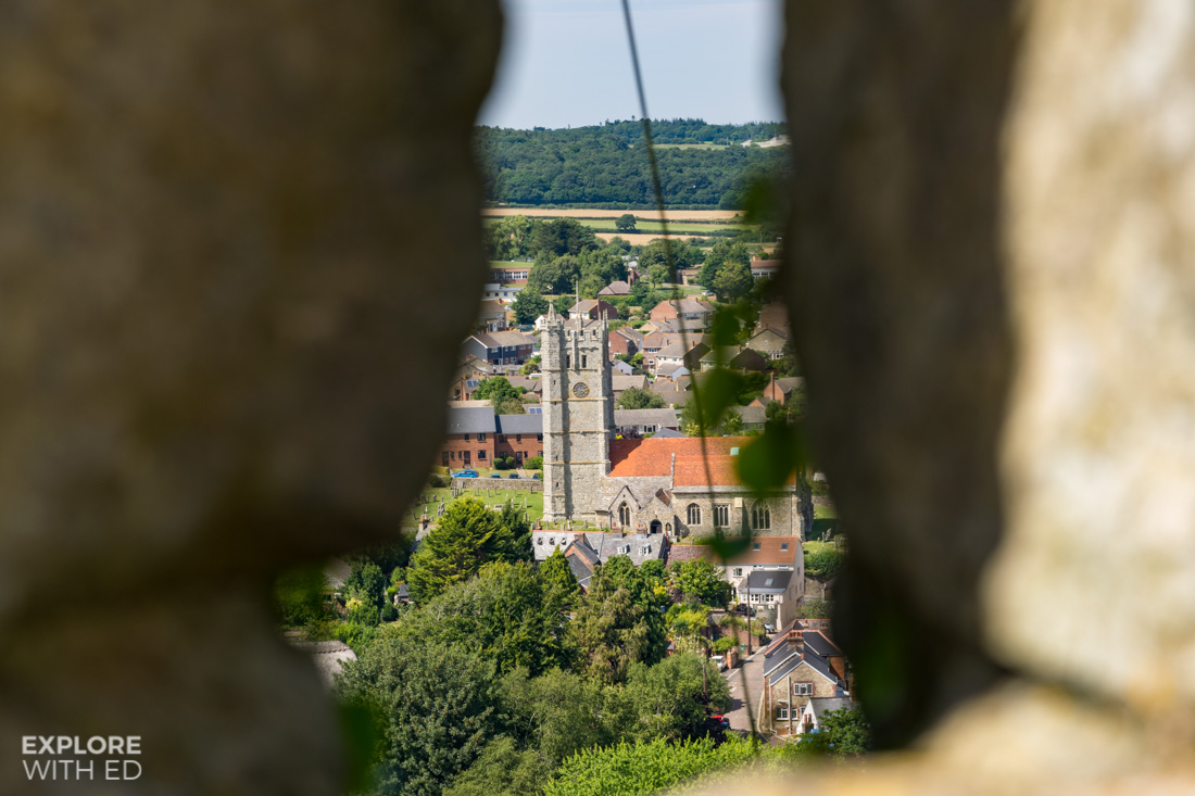 Church of St Mary viewed from Carisbrooke Castle