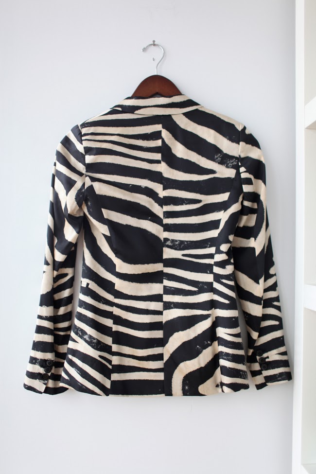 Shop Pink Horrorshow: Zara Zebra Blazer