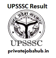 UPSSSC Result UPSSSC Result