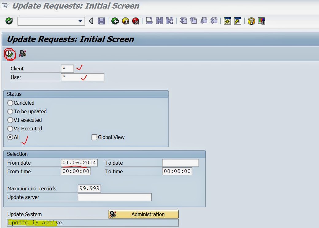 TECHSAP Update Function Module Failure Analysis