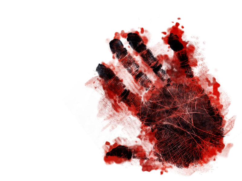 Рисунок кровавая рука