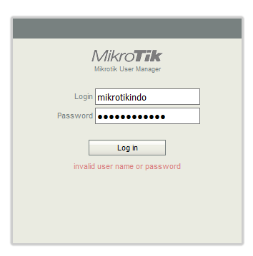 User Password Forgot manager Mikrotik invalid user name or password User manager Mikrotik invalid user name or password