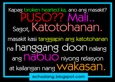 Kung broken hearted ka, ano ang masakit? PUSO?