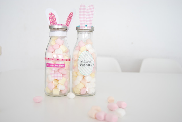 chuches para pascua. Easter candy in a bottle