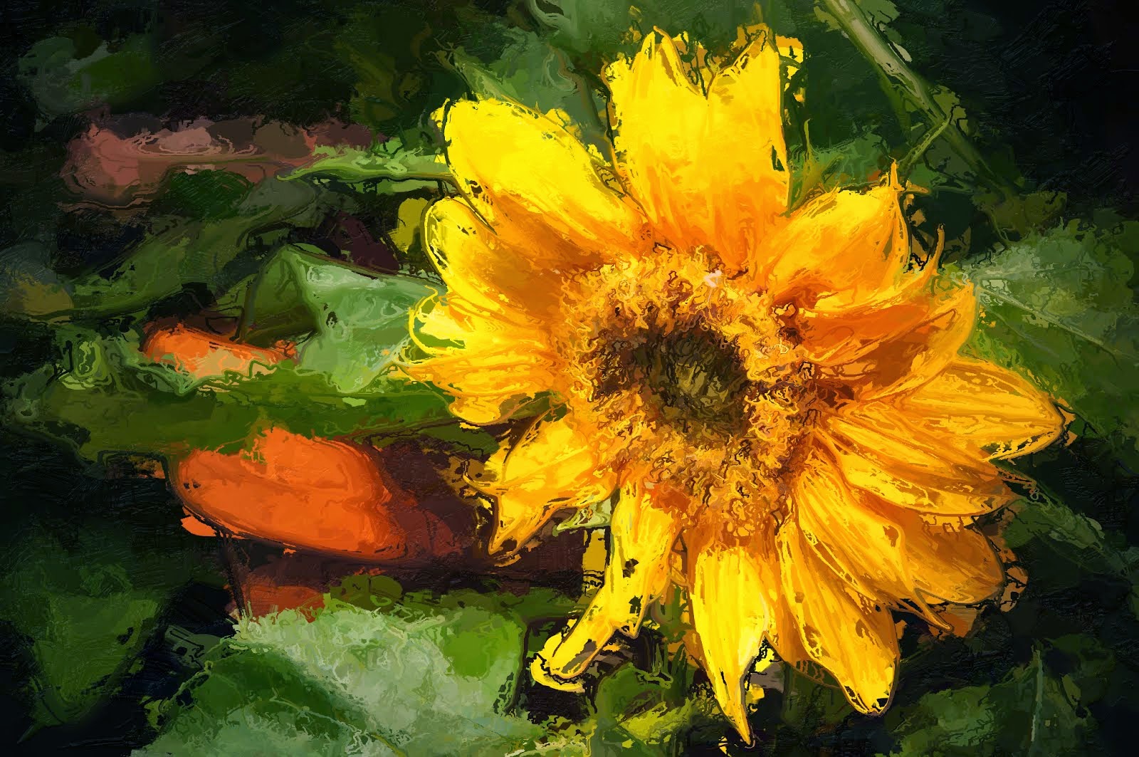 sunflower downloadable painting