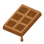 チョコレート（茶）のイラスト