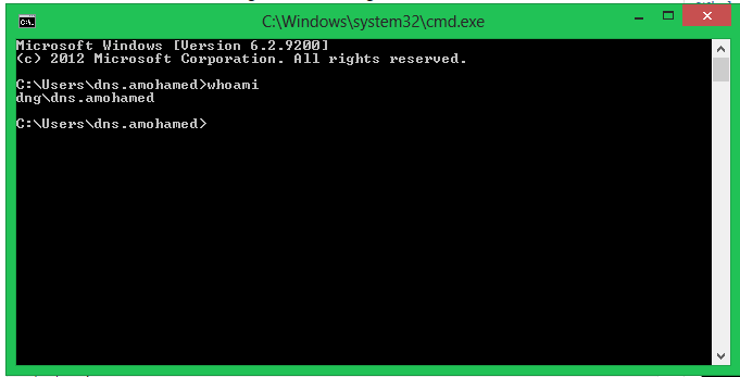 Alfasith AX: To get the current user id in CMD