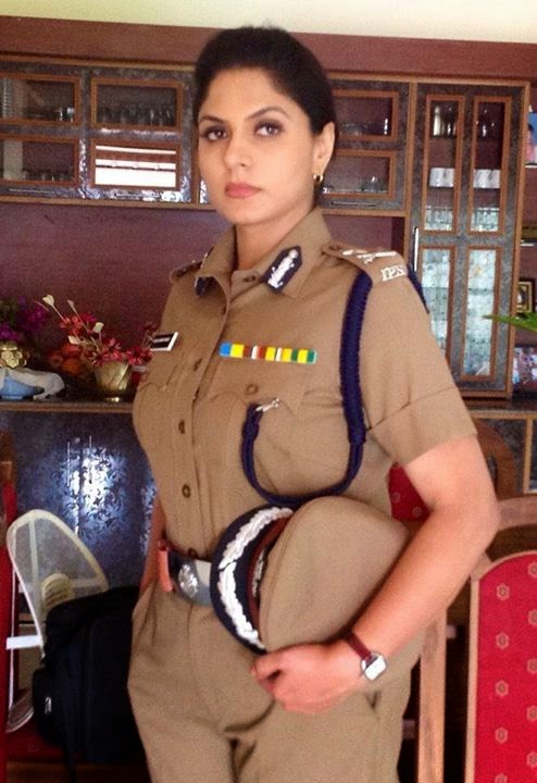 Asha Sarath In Police Uniform From Drishyam Malayalam Movie