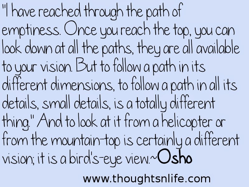 Thoughtsnlife:I have reached through the path of emptiness