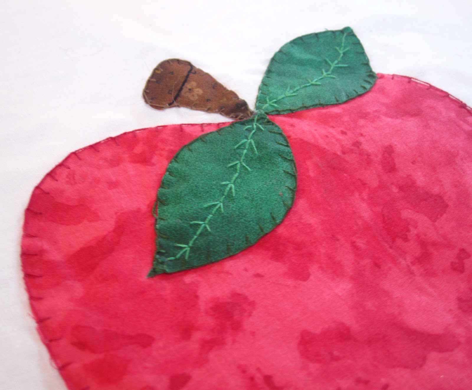Harvest Moon by Hand HandEmbroidered Apple Art Every Day Month Day 17