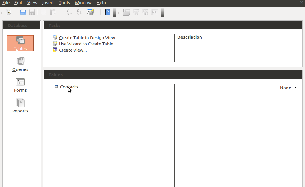 LibreOffice Base program za manipulaciju bazama podataka