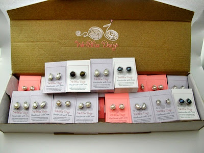 Wire wrapped earrings by WireBliss Wire wrapped stud earrings by Wirebliss ready to pack and ship