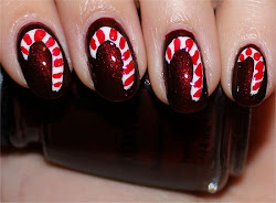 christmas nail nails candy cane designs creative arts tutorial diy holiday season flash easy swatch canes xmas source galstyles
