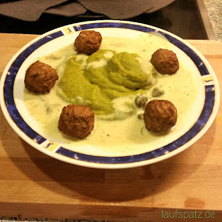vegetarische Königsberger Klopse mit Broccoli Püree