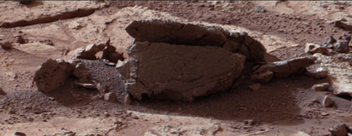 ¿El fósil de un alienígena en una imagen de la Curiosity?