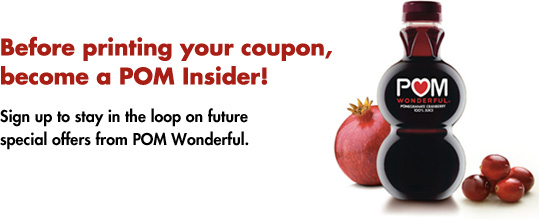 Texas Savings Junkies Coupon For FREE POM Juice Texas Savings Junkies Coupon For FREE POM Juice