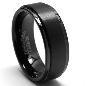 black titanium wedding ring