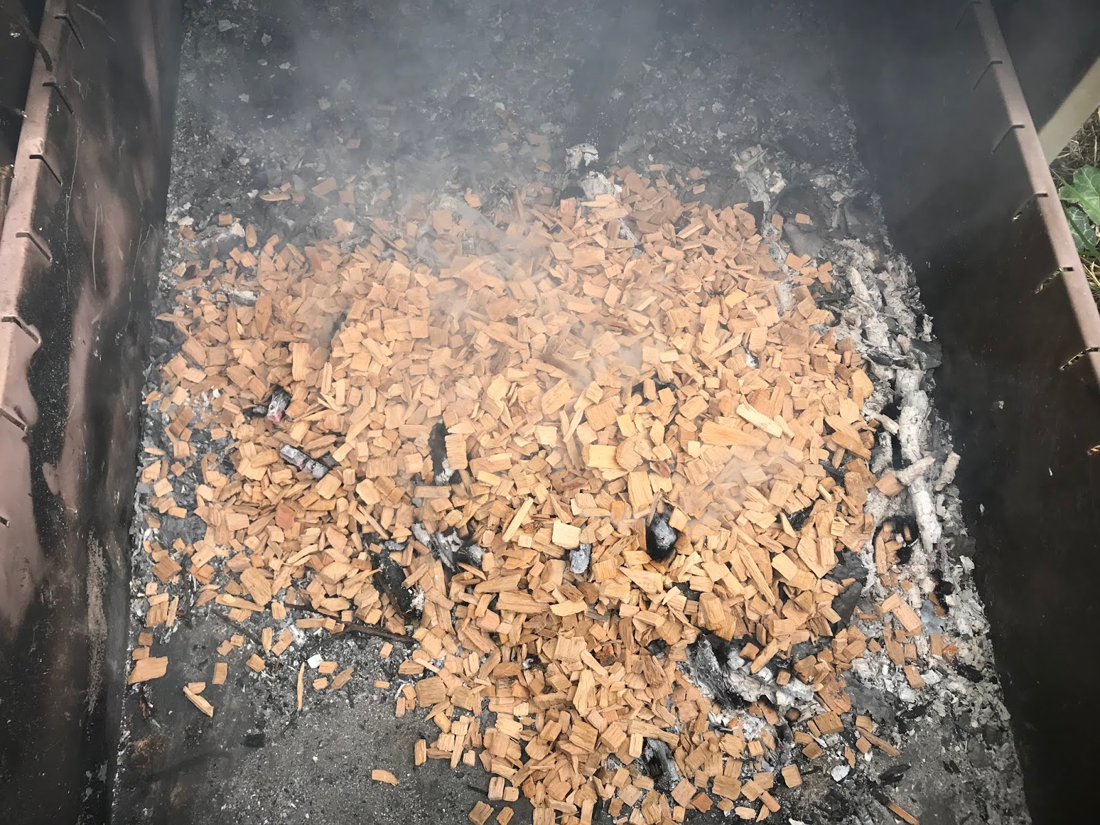 Using the homemade smoker